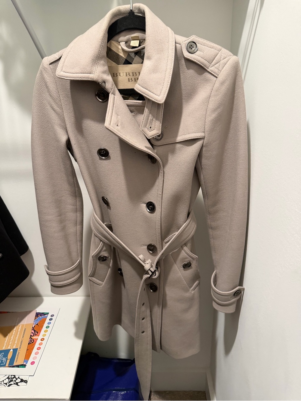 Burberry Brit Virgin Wool Trench Coat